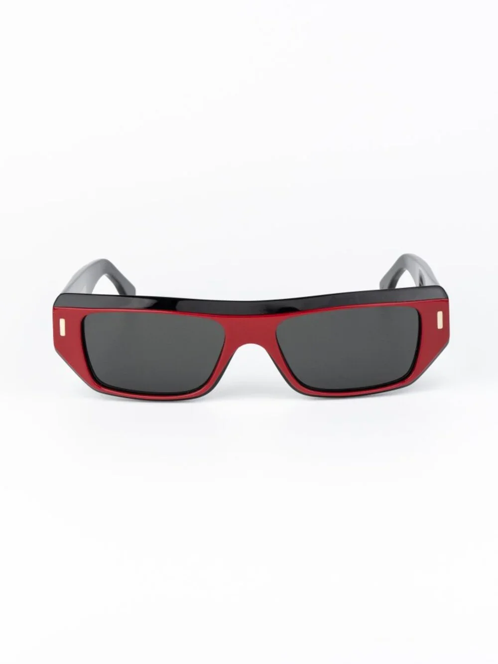 Cutler and Gross Men Sunglasses Black Red Rectangle CGSN1367 003 NEW AUTHENTIC